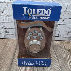 Toledo Electronic Keypad Deadbolt  Lock Battery Operated Auto Re-lock Function